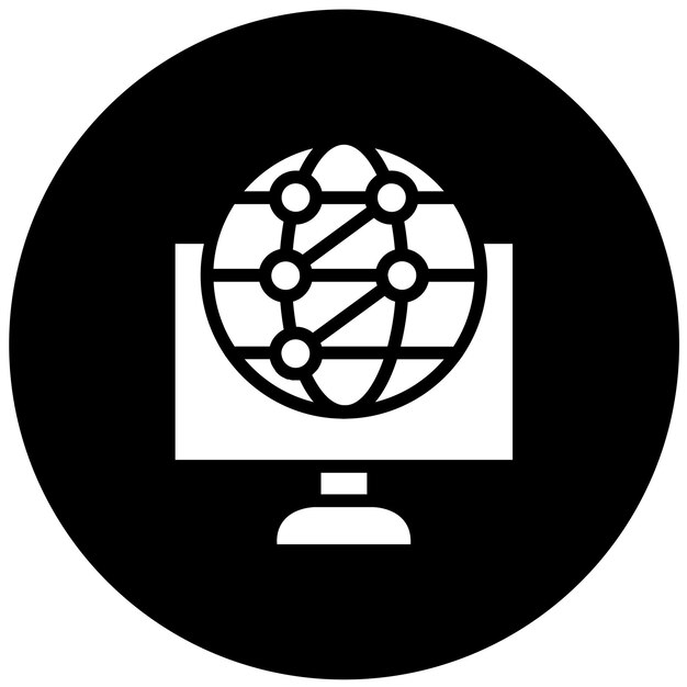 Diseño vectorial Estilo de icono del ciberespacio