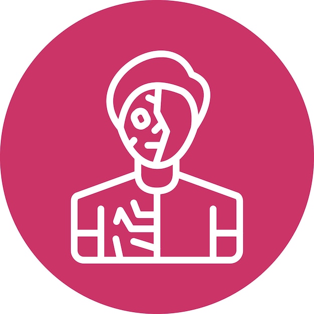 Diseño vectorial Estilo del icono del ciborg