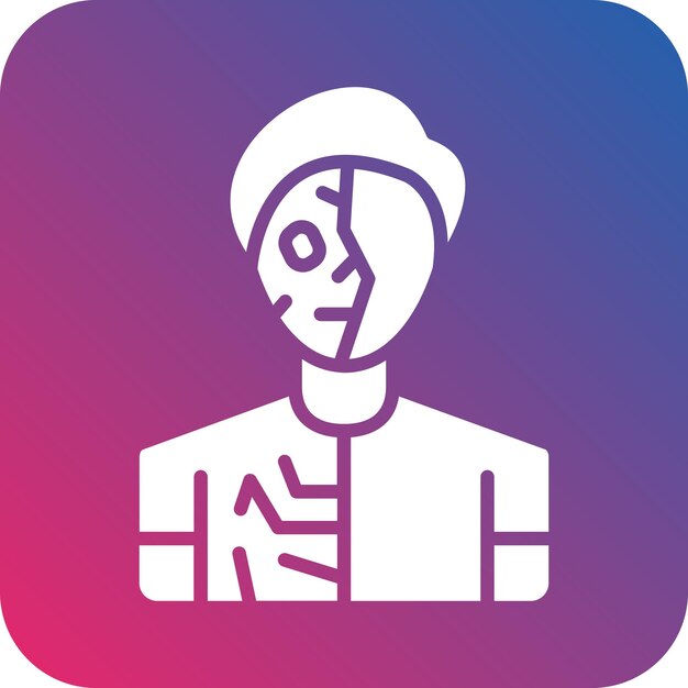 Diseño vectorial Estilo del icono del ciborg