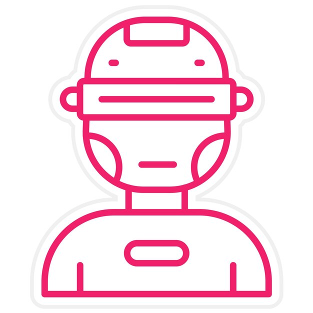 Diseño vectorial Estilo del icono del ciborg