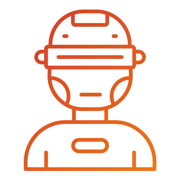 Diseño vectorial Estilo del icono del ciborg