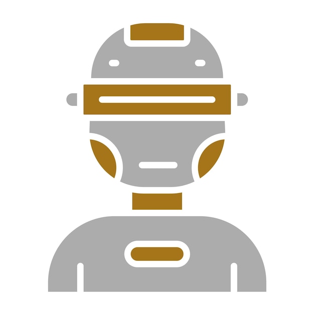 Diseño vectorial Estilo del icono del ciborg