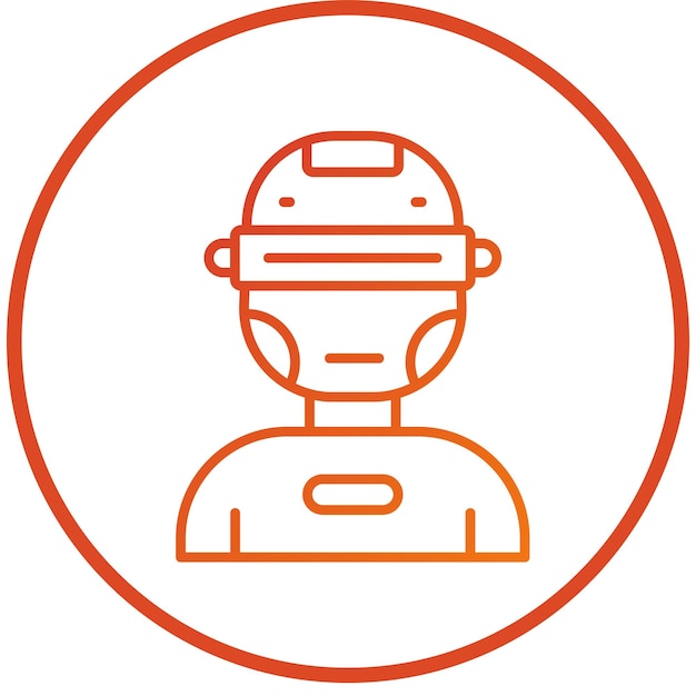 Diseño vectorial Estilo del icono del ciborg