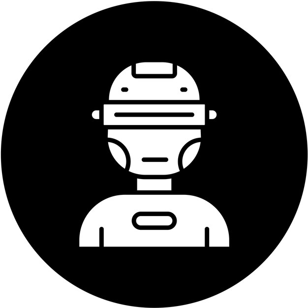 Diseño vectorial Estilo del icono del ciborg