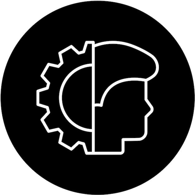 Diseño vectorial Estilo del icono del ciborg