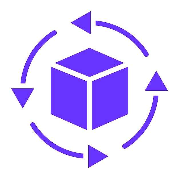 Diseño vectorial Estilo del icono del ciclo de vida del producto