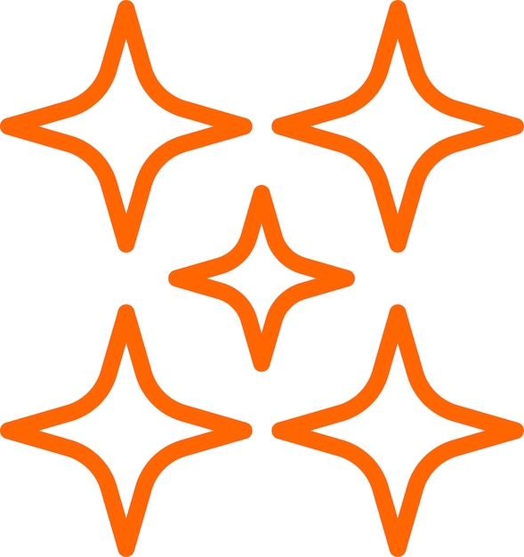 Diseño vectorial Estilo del icono del cielo estrellado