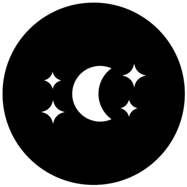 Diseño vectorial del estilo del icono del cielo nocturno