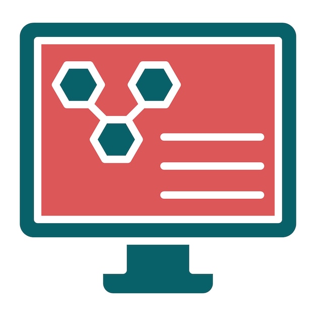 Diseño vectorial Estilo de icono de ciencias de la computación