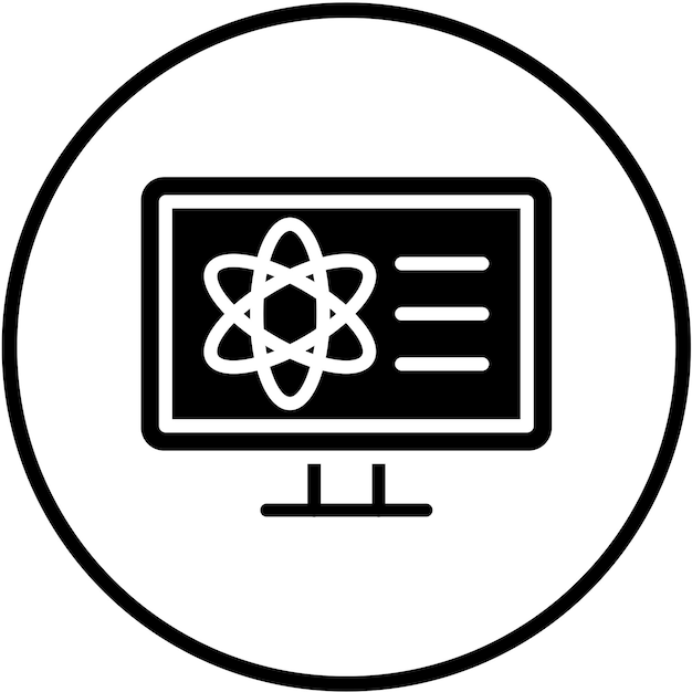 Diseño vectorial Estilo de icono de ciencias de la computación