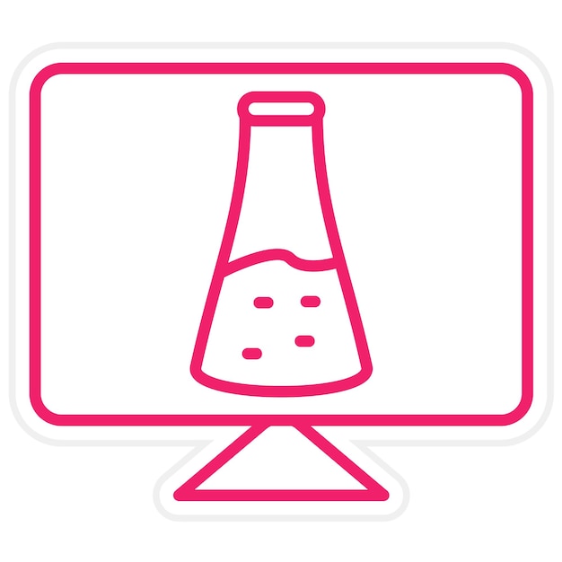 Diseño vectorial Estilo de icono de ciencias de la computación