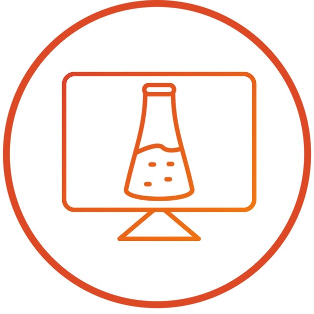 Diseño vectorial Estilo de icono de ciencias de la computación