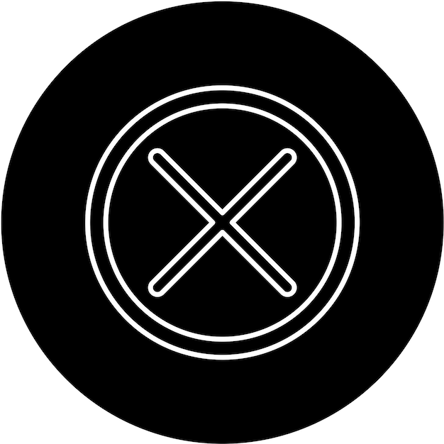 Diseño vectorial Estilo de icono de cierre