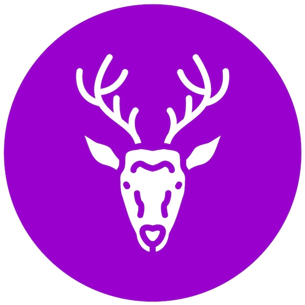 Diseño vectorial de estilo de icono de ciervo