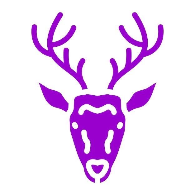 Diseño vectorial de estilo de icono de ciervo