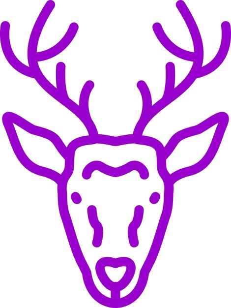 Diseño vectorial de estilo de icono de ciervo