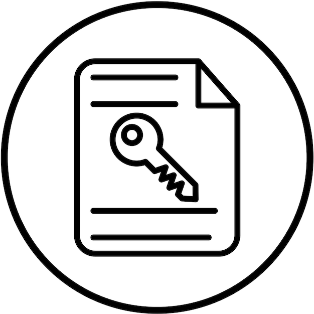 Diseño vectorial Estilo del icono de cifrado de archivos
