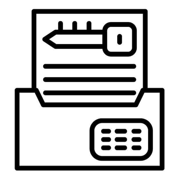 Diseño vectorial Estilo del icono de cifrado digital