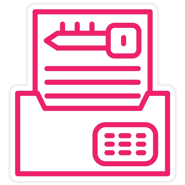 Diseño vectorial Estilo del icono de cifrado digital