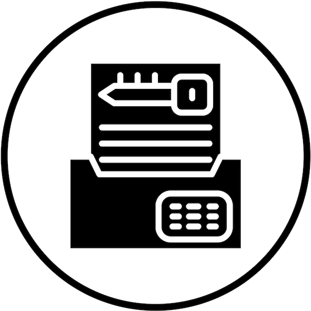 Diseño vectorial Estilo del icono de cifrado digital