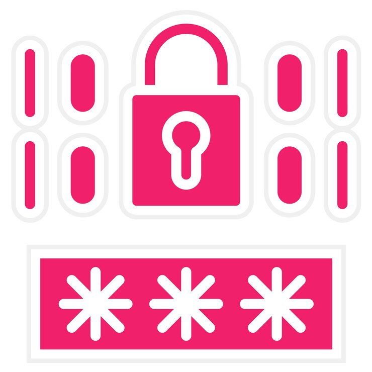 Vector diseño vectorial estilo de icono de cifrado fuerte