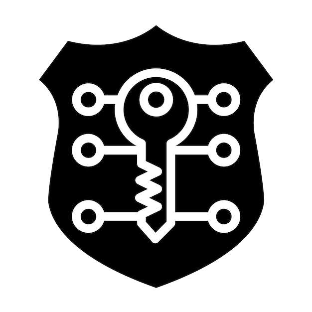 Diseño vectorial Estilo del icono de cifrado de privacidad