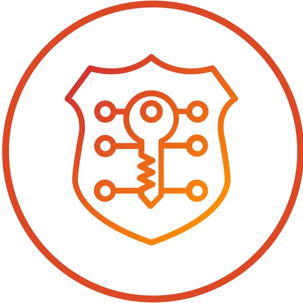 Diseño vectorial Estilo del icono de cifrado de privacidad