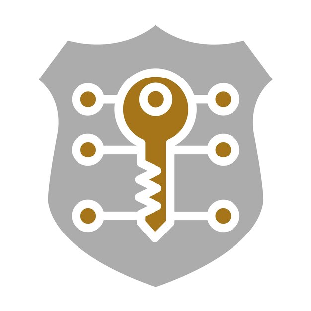 Diseño vectorial Estilo del icono de cifrado de privacidad