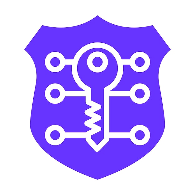 Diseño vectorial Estilo del icono de cifrado de privacidad