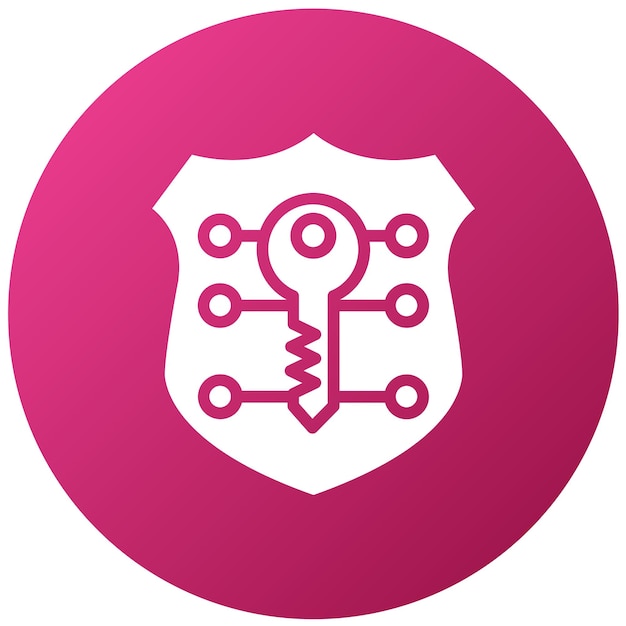 Diseño vectorial Estilo del icono de cifrado de privacidad