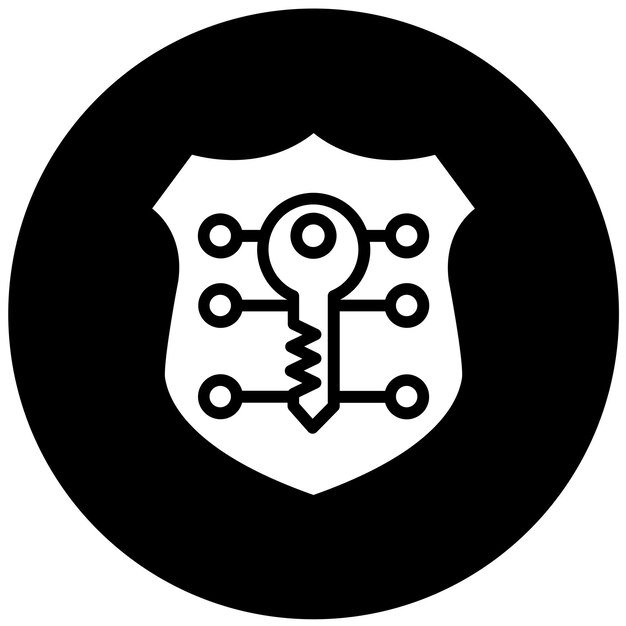 Diseño vectorial Estilo del icono de cifrado de privacidad