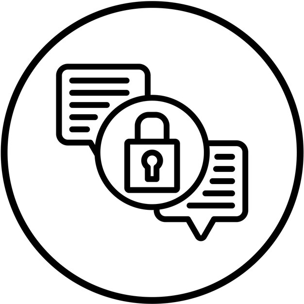 Diseño vectorial Estilo de icono de cifrado seguro