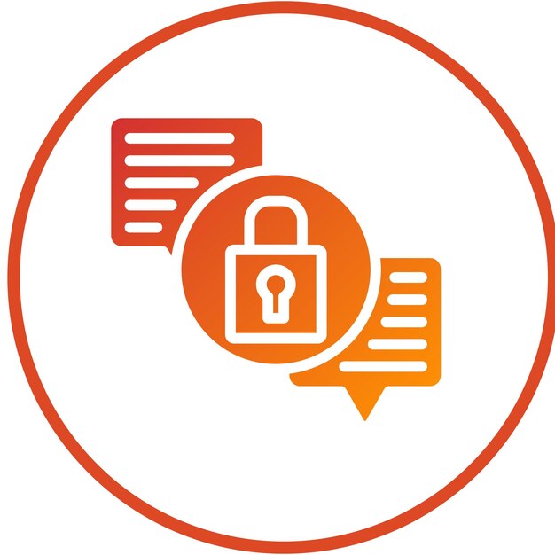 Diseño vectorial Estilo de icono de cifrado seguro