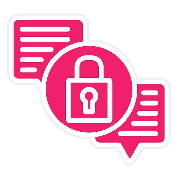 Diseño vectorial Estilo de icono de cifrado seguro