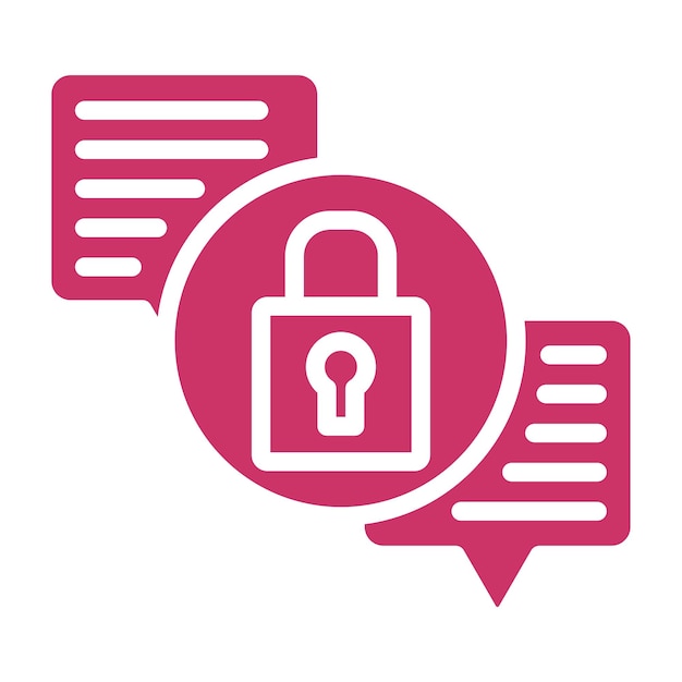 Diseño vectorial Estilo de icono de cifrado seguro