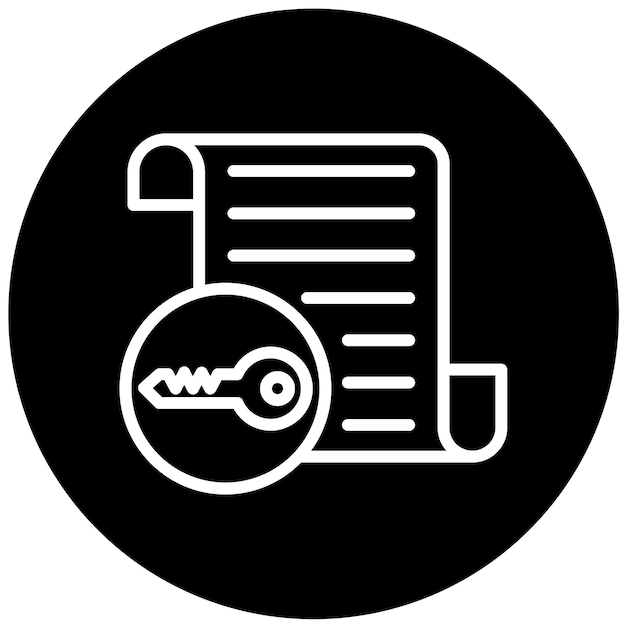 Diseño vectorial Estilo de icono de cifrado simétrico