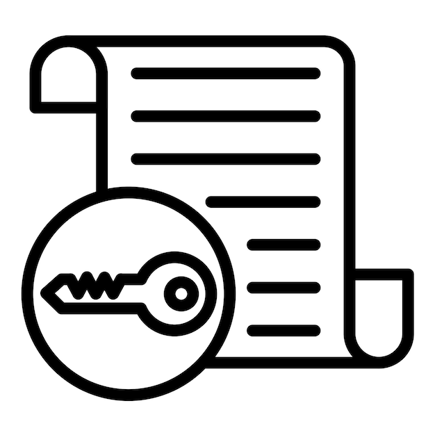 Diseño vectorial Estilo de icono de cifrado simétrico