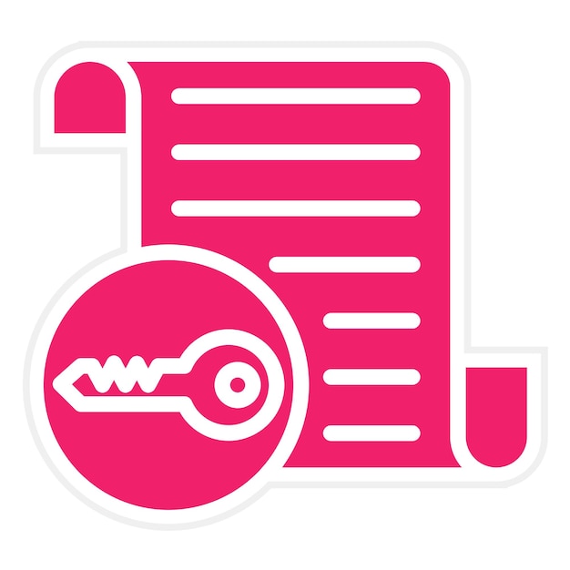 Diseño vectorial Estilo de icono de cifrado simétrico