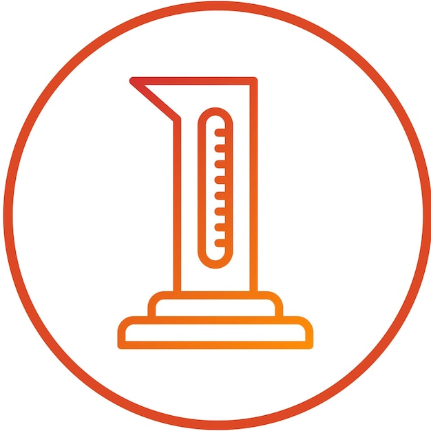 Diseño vectorial Estilo del icono del cilindro graduado