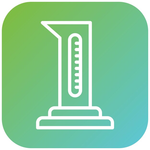 Diseño vectorial Estilo del icono del cilindro graduado
