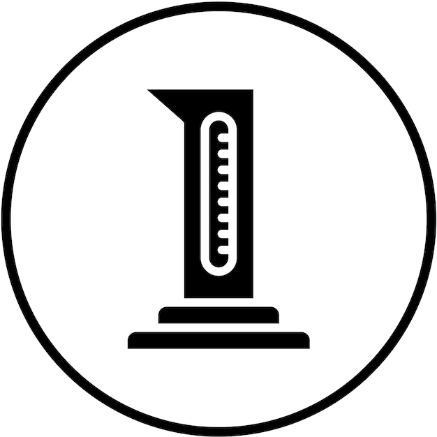 Diseño vectorial Estilo del icono del cilindro graduado