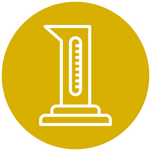Diseño vectorial Estilo del icono del cilindro graduado