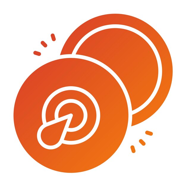 Diseño vectorial Estilo del icono del cimbalo