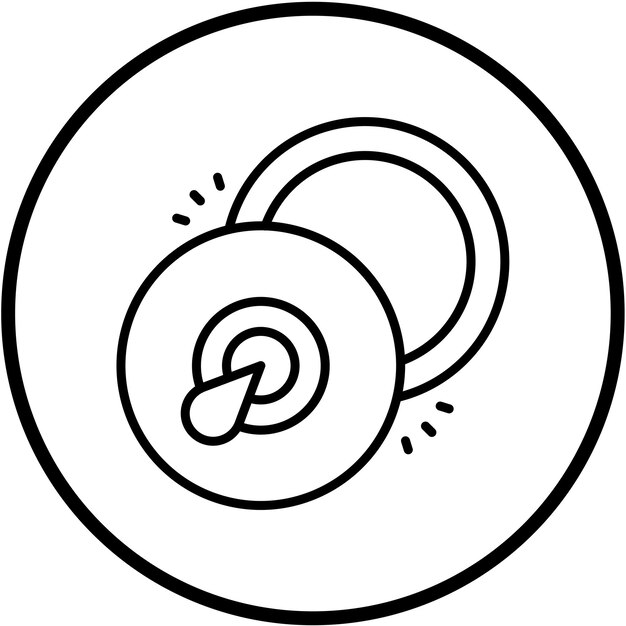Diseño vectorial Estilo del icono del cimbalo