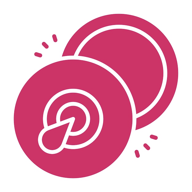 Diseño vectorial Estilo del icono del cimbalo
