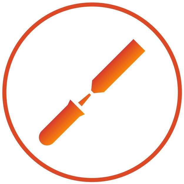 Diseño vectorial del estilo del icono del cincel de hielo