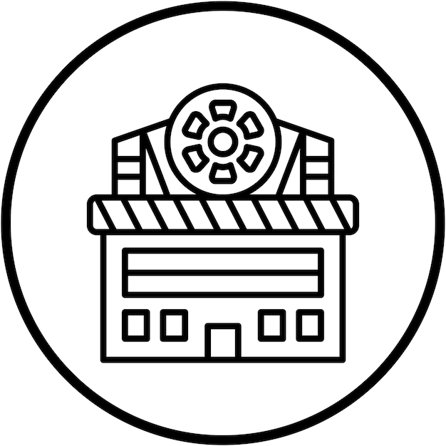 Diseño vectorial de estilo de icono de cine