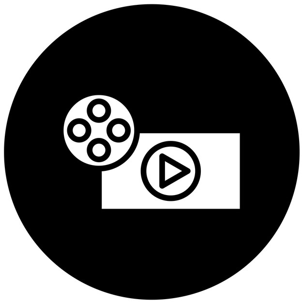 Diseño vectorial de estilo de icono de cine