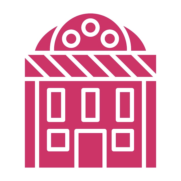 Diseño vectorial de estilo de icono de cine