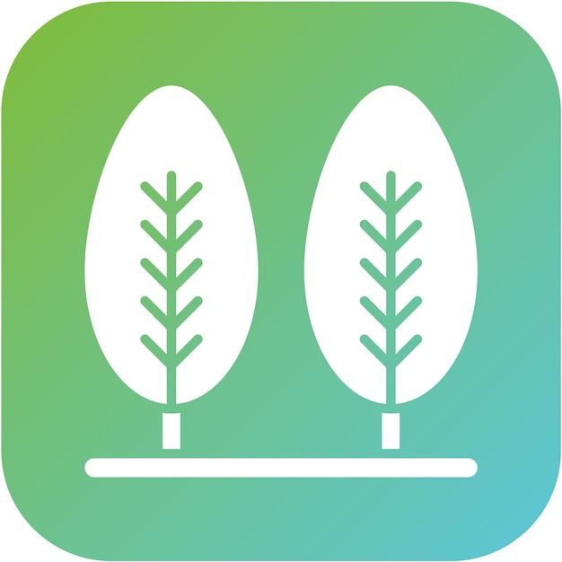 Diseño vectorial de estilo de icono de ciprés